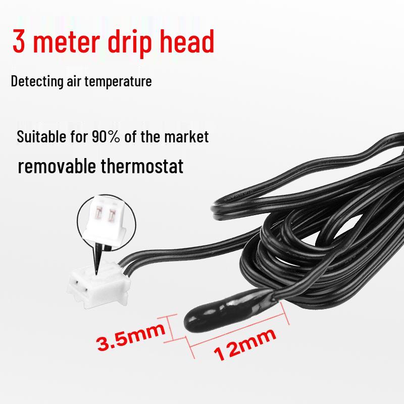 Waterproof High-Precision Thermostat Probe with Plug and Magnetic Air Head