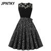 JPNTKY Moda Verão Primavera Sem Mangas Gola Redonda Vestidos Casuais