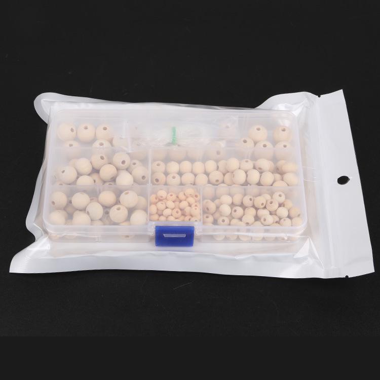 Natural Beech Wood Beads: 6-14mm Round Wooden Beads for Jewelry Making