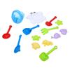 14pcs Kids Beach Toys Set Cute STEM Learning Compact Childrens Sandbox Toys with Storage Net Bag