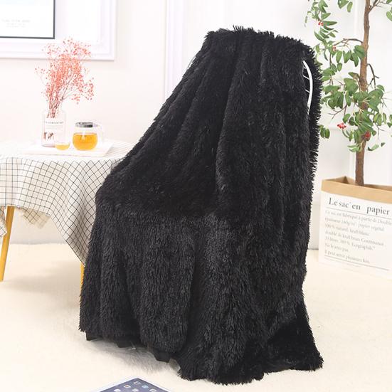 Fluffy Blanket Small Black Throw Blanket Faux Fur Blanket Classic
