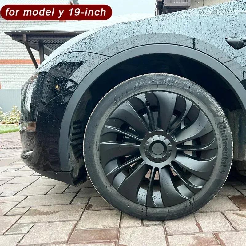 4PCS 18/19Inch Wheel Cover for Tesla Model 3/Y Hubcaps Replacement Steering Wheel Rim Protector Accessories Hub cap 2017-2023