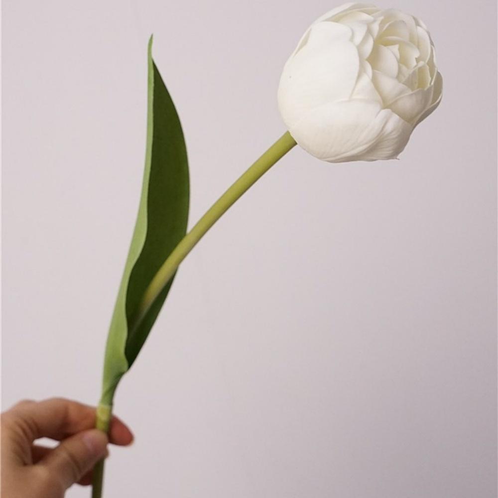 

45CM Artificial Flowers Tulip Bouquet Fake Floral Arrangement for Wedding Home Living Room Table Decoration Photography Prop белый