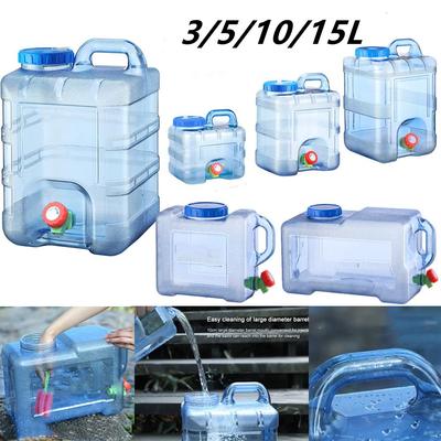 3/5/10/15L Wasserbehälter mit Wasserhahn, Outdoor-Wassereimer, große Kapazität, Wasserspeichertanks, Camping-Trinkeimer, Camping-Wasser