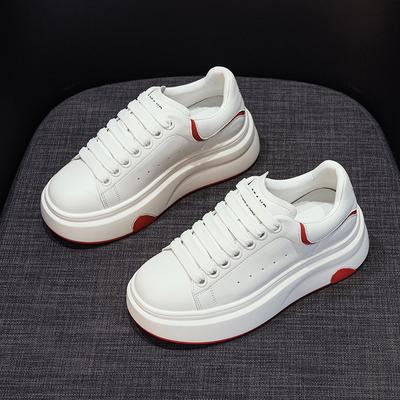Modische Plateau-Schuhe weiß Damen Frühling Persönlichkeitsdesign Sinn für Funktion Sport und Freizeit vielseitige Damenschuhe