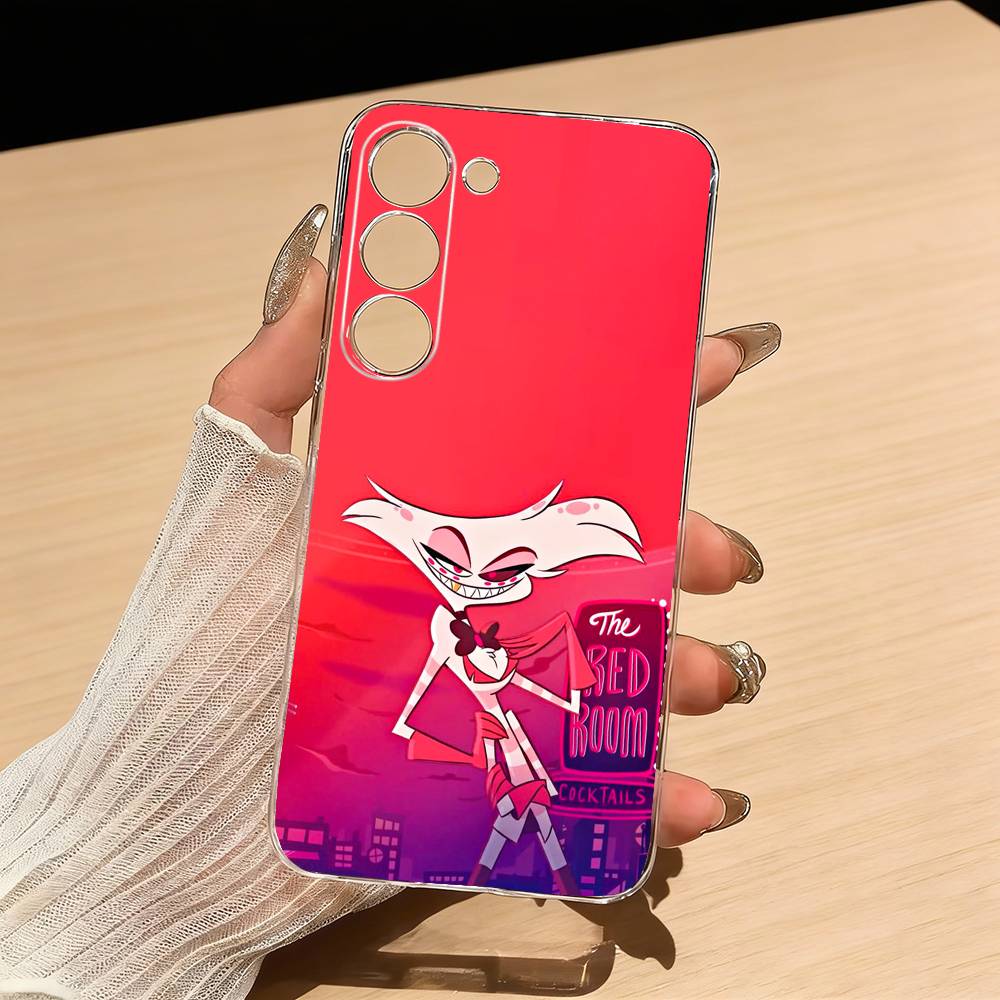 Angel Dust H-Hazbin H-Hotel Phone Case For Samsung S25,S24,S21,S22,S23,S30,Ultra,S20,Plus,Fe,Lite Transparent Cover