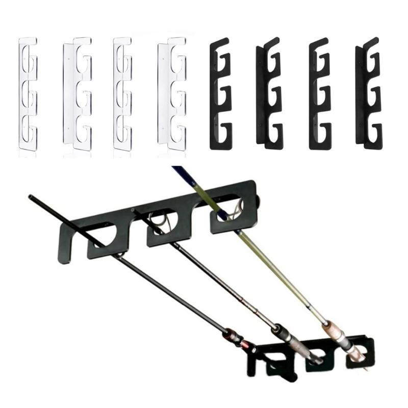 Space Saving Fishing Pole Storage Wall Ceiling Rod Rack Holds 6 Rods Fishing Rod Holders for Wall Fishing Pole Holders