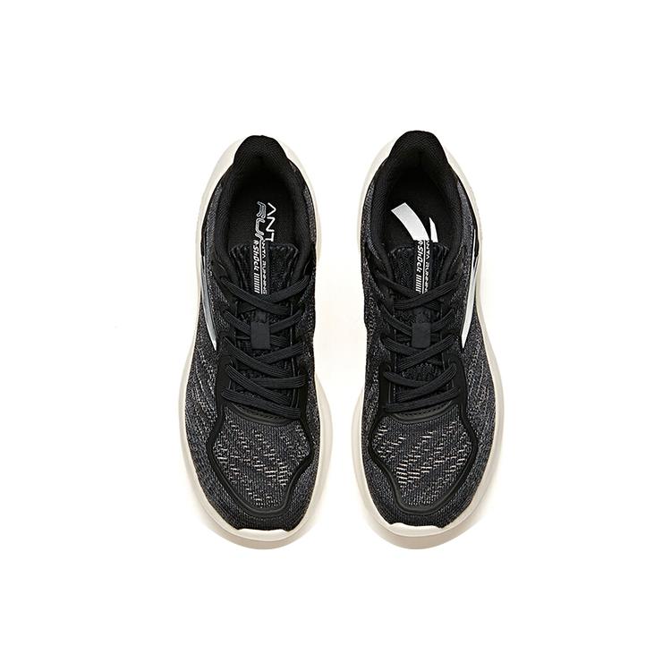 Anta A Shock Comfortable Slip Resistant And Breathable Low top Running Shoes Women's Black White Casual 122035555-1