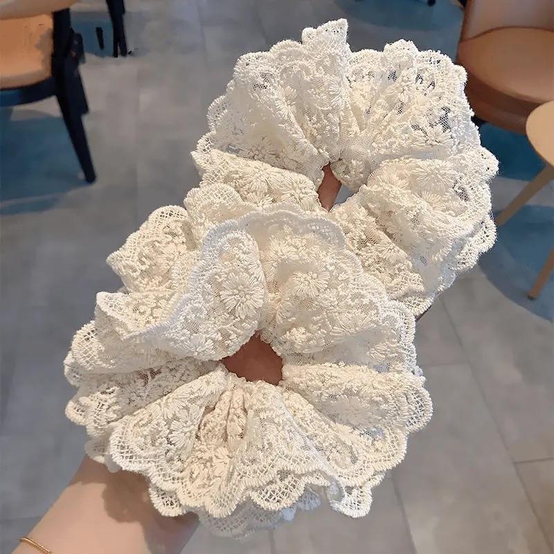 Vierlagiges Haargummi für Damen Elastischer Pferdeschwanzhalter Stirnband Haarband Haarschmuck