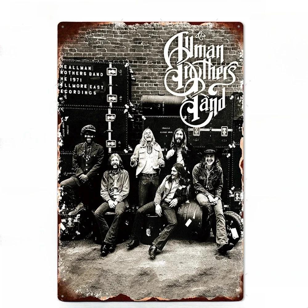 Vintage Rockband Metallschild Poster Aluminiumplakette Wandplatte Für Man Cave Werkstatt Bar Pub Garage Club Retro Heimwanddeko