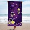 Cartoon Space Illustration Beach Towel | Polyester, Quick-Dry, Super Absorbent, Thick and Soft, Ideal for Beach, Pool, Bathroom