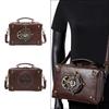 Steampunk Crossbody Bag with Adjustable Strap Trendy Lightweight Costume Accessory PU Leather Satchel for Party Commuting Work