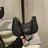 Solid Color Bowknot Shoulder Bag Shiny Women Handbag Simple Underarm Tote Bag  Lady