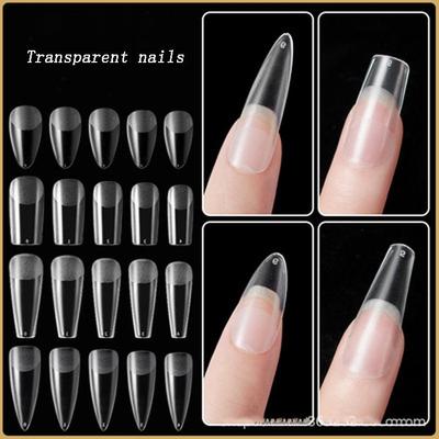 120 Teile/schachtel Ballerina Volle Abdeckung Sarg Künstliche Nägel Falsche Nagel Tipps Klar/Weiß/Natürliche UV Gel ABS Acryl maniküre Zubehör Werkzeuge