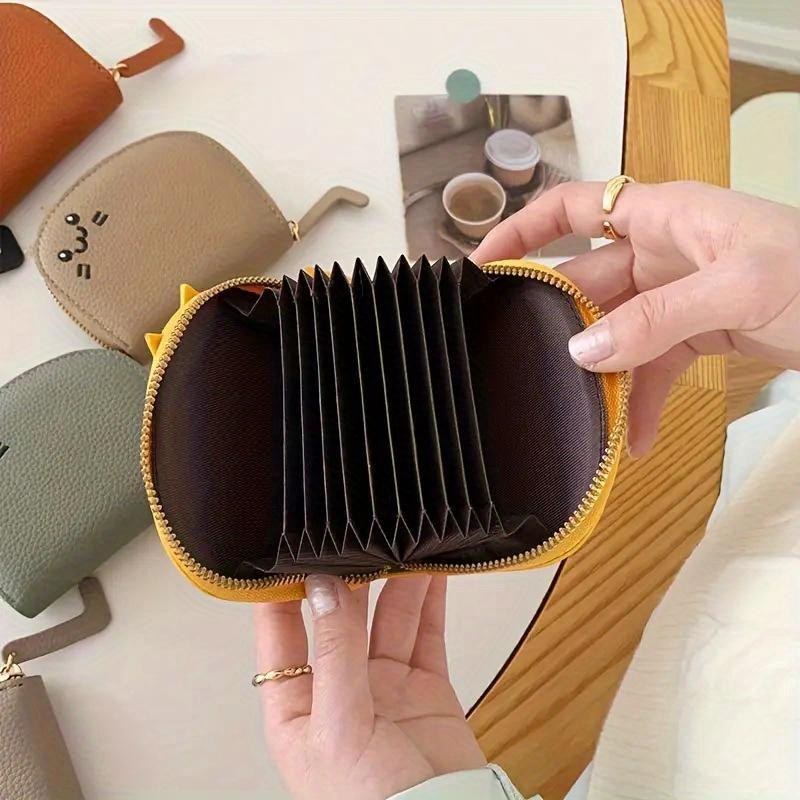 Tegneserie katteformet design Lommebok Kvinner Multi-kort-spor Holder Søt mote imitert lær myntveske Kreativ ID-kortholder