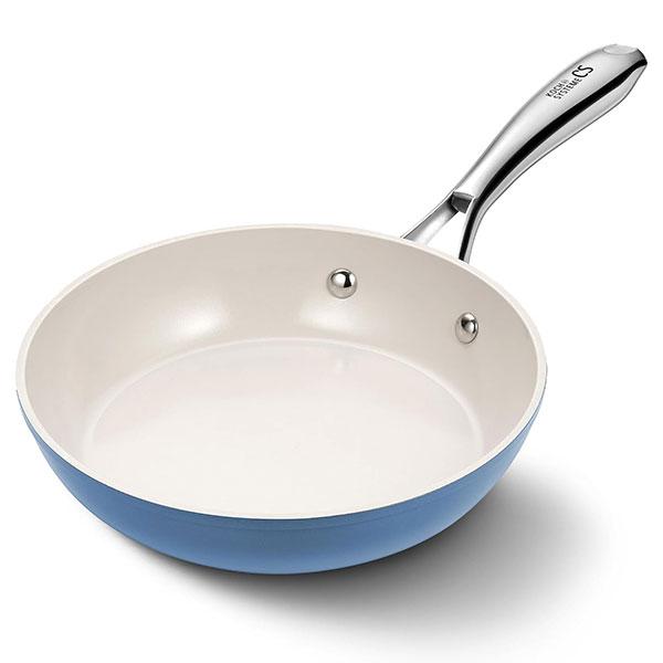 Nonstick Ceramic Frying Pan 8 Inch Omelet Pan Skillet Stainless Steel Handle Chef's Pan Induction Compatible Frying Pan