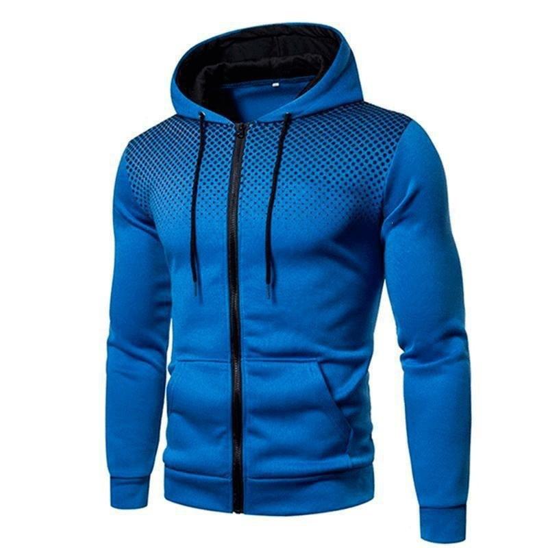 Mens Hooded Zip-Up Sweatshirt Lightweight Casual Sport Pullover Fall