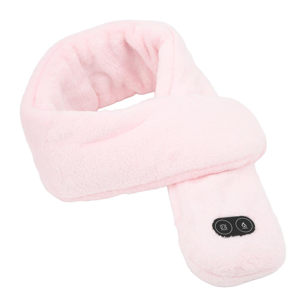 Heating Scarf Intelligent Temperature Adjustment USB Massage Function Electric Scarf for Man Woman Daily Use Pink