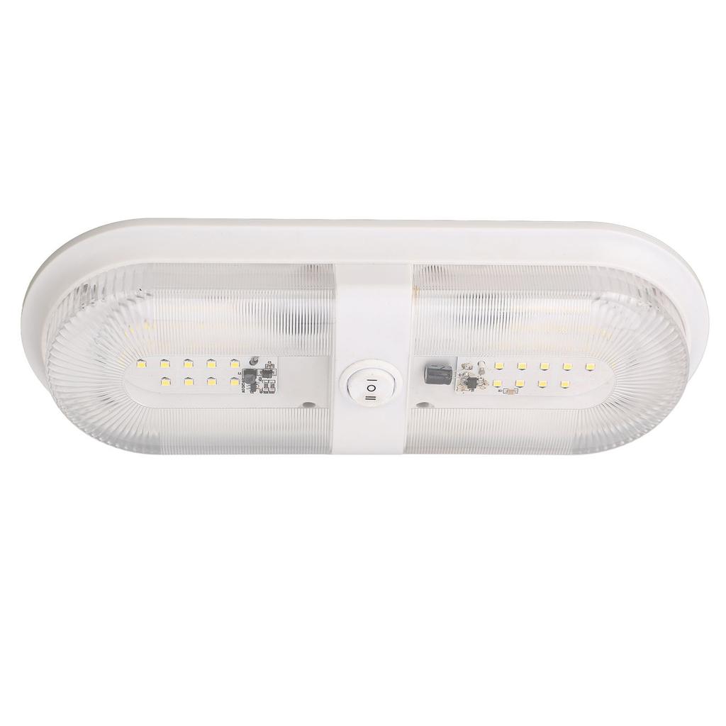 Double Dome Light Fixture 560LM RV LED Ceiling Dome Light with Switch for Trailer Camper 10 To 24V