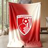 Bournemouth Football Print Flannel Blanket, Soft Warm Lightweight Throw Blanket for Sofa Bed Camping
