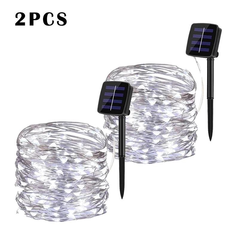 32M Solar LED Light Outdoor Festoon Lamp Garden Fairy Light String Led Twinkle Waterproof Lamp Christmas Garland Yard Decoration