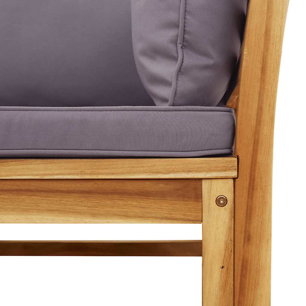 2 Piece Garden Lounge Set with Cushions Solid Acacia Wood