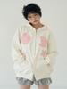 SHAKIRI KIRING CHECK PATCH HOODIE (CREAM)