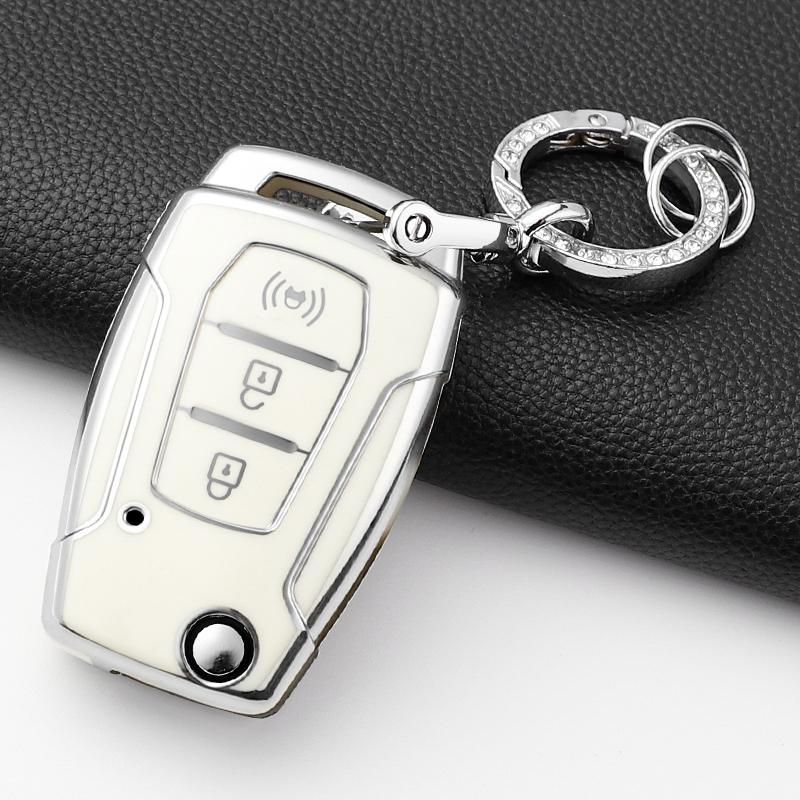 Soft Tpu Car Key Case Cover Shell For Ssangyong Kyron 2 Sanka Actyon Korando Tivoli 3 Buttons Smart Keyless Keychain Accessories
