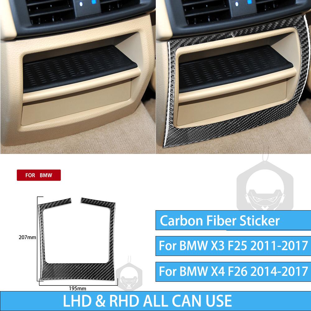 For BMW X3 F25 2011-2017 For X4 F26 2014-2017 Accessories Interior Dashboard Gear Outlet Full Set Kit Carbon Fiber Cover Sticker