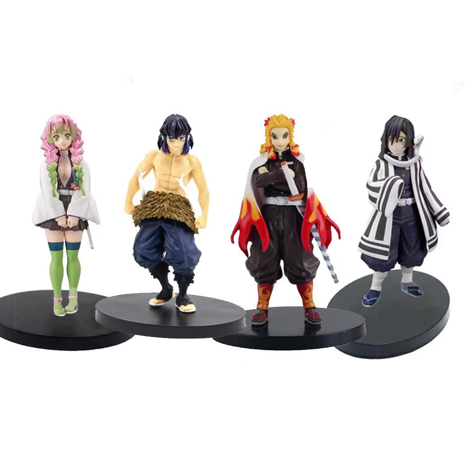 Anime Demon Slayer Figure Kamado Tanjirou Nezuko Action Figures PVC Model Toys Zenitsu Figurine Inosuke Kimetsu No Yaiba Figura