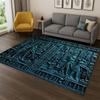 Egyptian Mythological Mural Pictograph Carpet Rug for Bedroom Living Room Sofa Playroom Doormat Home Decor,Kid Area Rug Non-slip