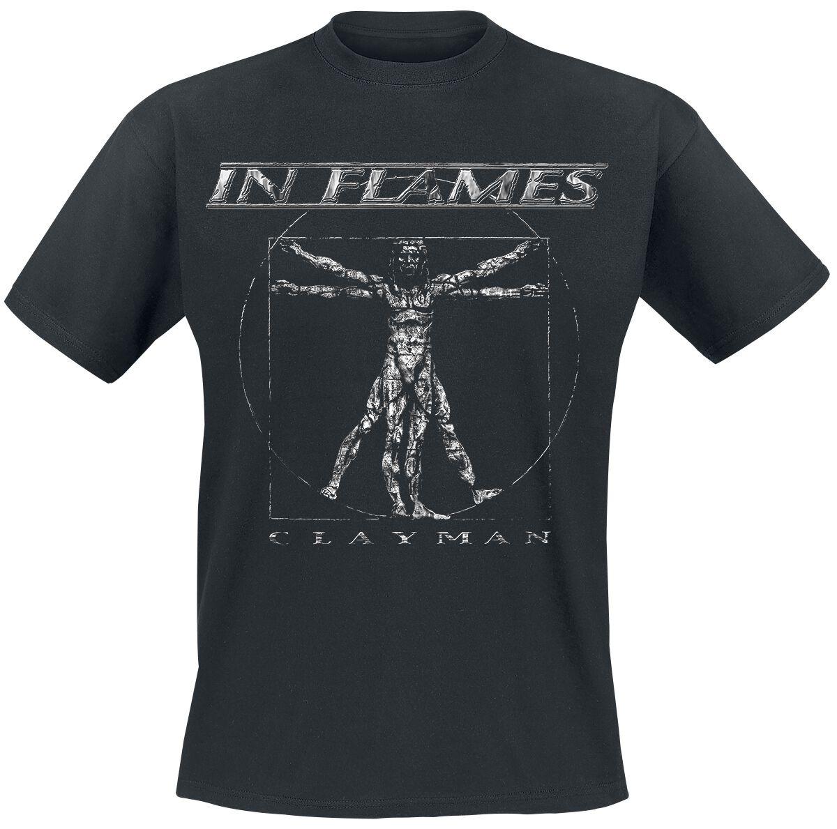 In Flames ClayUnisex Vitruvian Unisex Logo Print Cotton TShirt Melodic Death Metal Streetwear Unisex Crew Neck Tee M