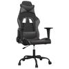 Gaming Chair Black and Gray Faux Leather