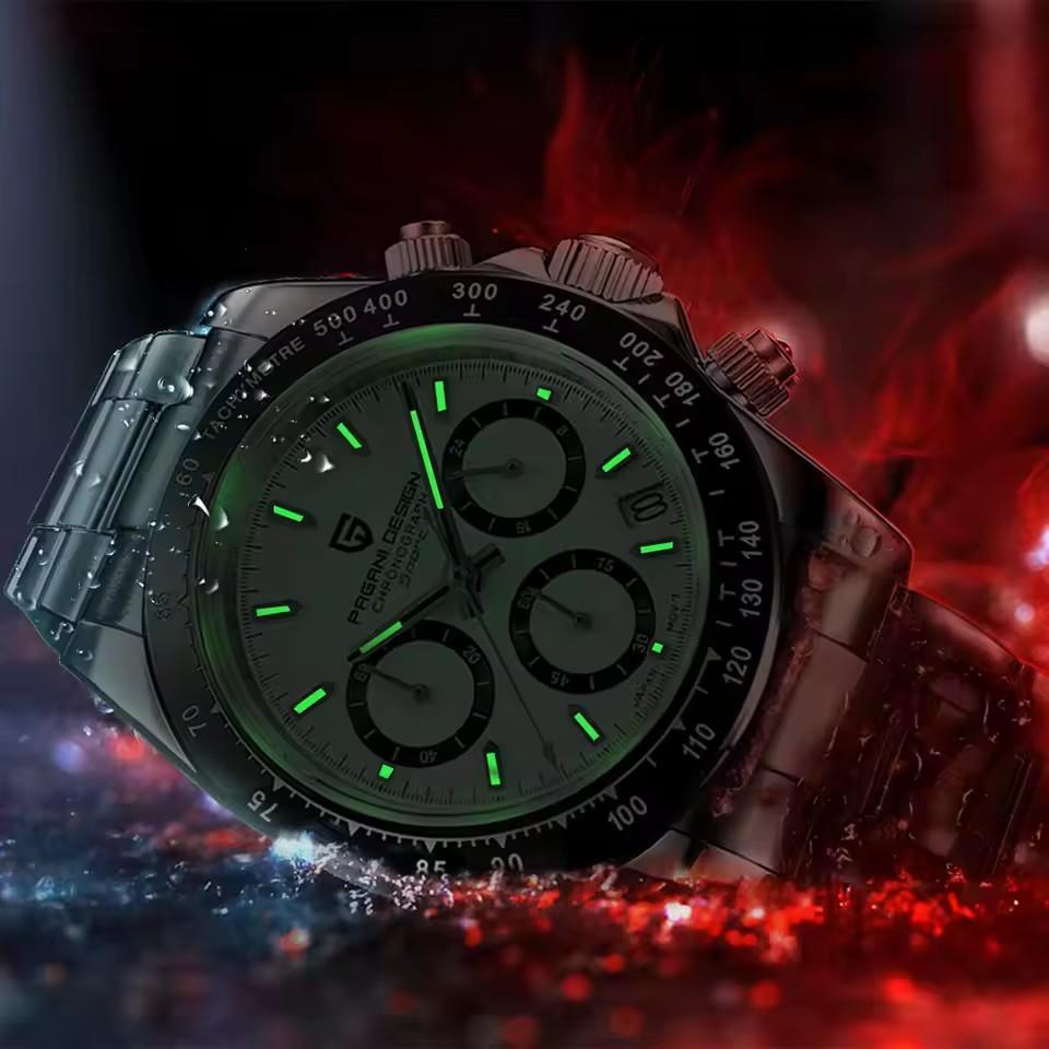 PAGANI DESIGN New Men Watches Luxury Quartz Watch For Men 100M Waterproof Sports Chronograph Wristwatch for Men Gift
