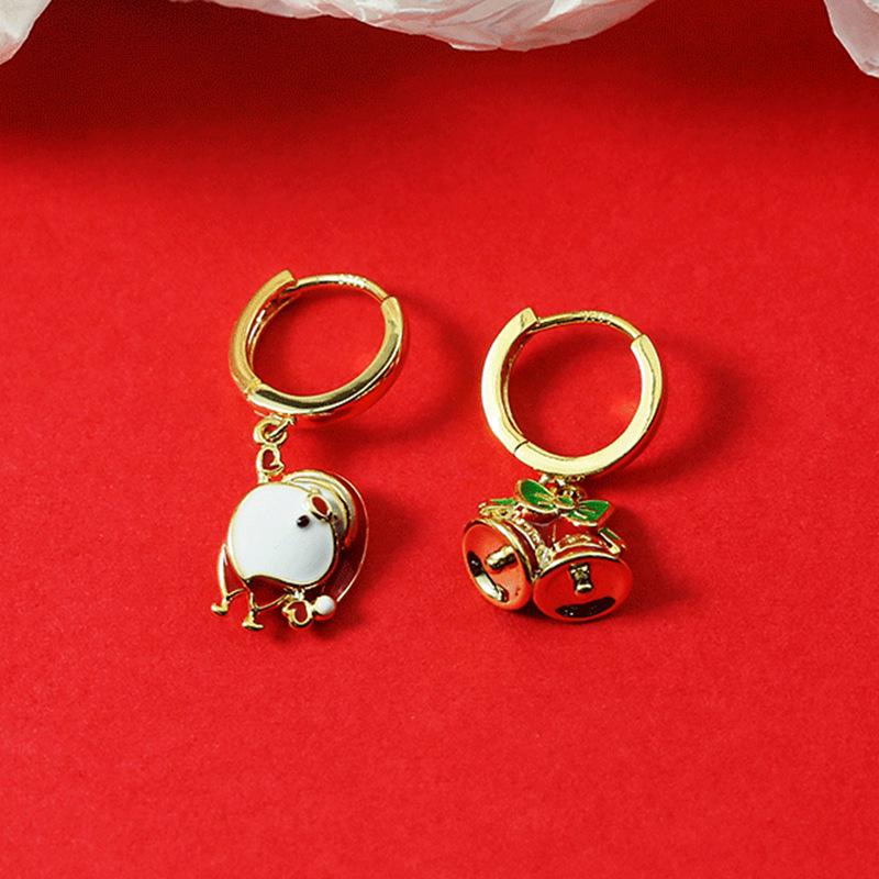

Asymmetrical 2021 Christmas Bell Stud Earrings: Trendy Autumn Design with Korean Style Versatility