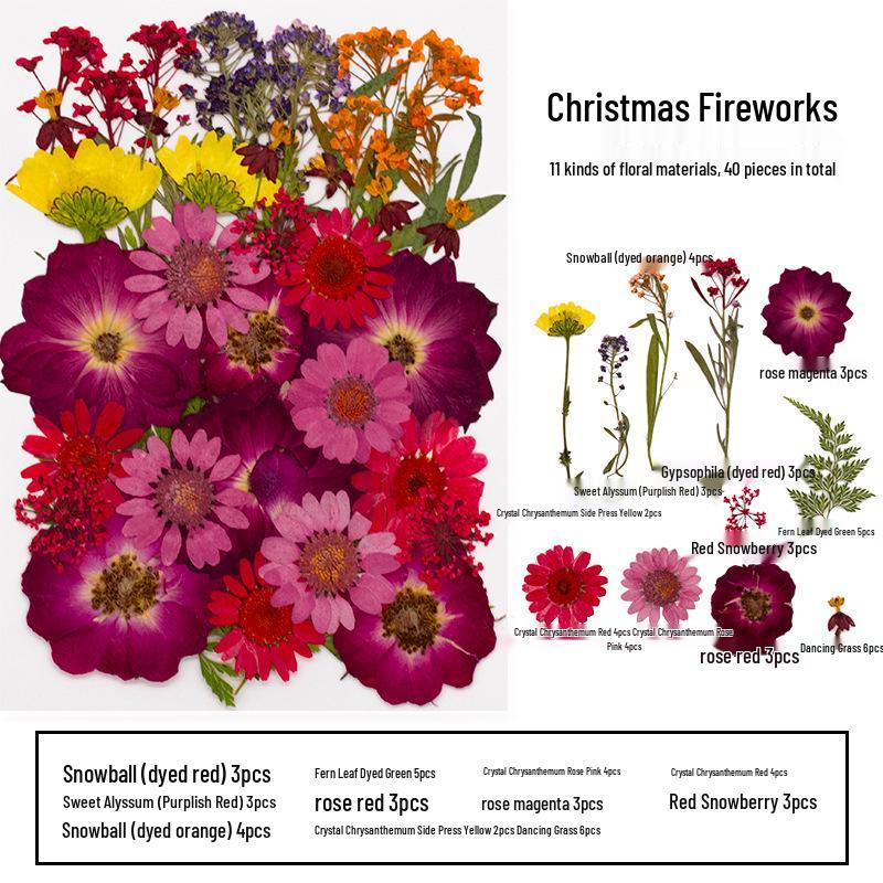 Handmade Resin Pressed Flower Bookmark DIY Kit: Transparent Specimen Stickers & Dried Flowers for Students