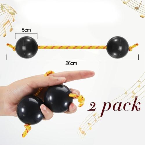 Cluoling Pachika Asalato Percussion Instrument, Ethnic Maracas, Shakers, African Rhythmic Ball Cashaka Instrument, Set of 2