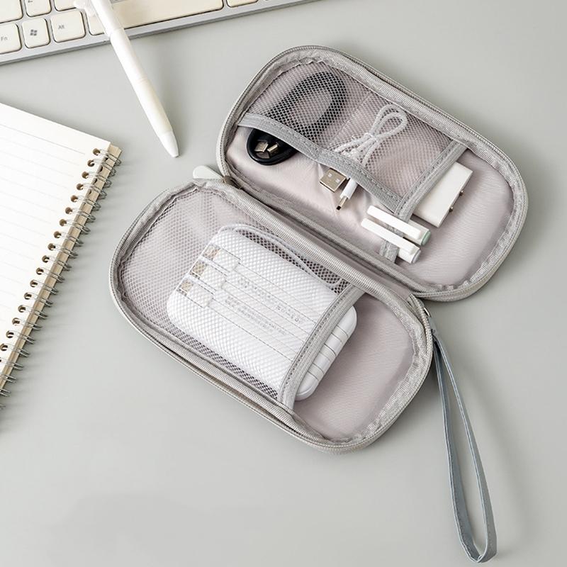 Borsa Organizer per Gadget da Viaggio Borsa per Cavi Digitali Custodia/Pochette Portatile per Accessori Elettronici per Cavo USB, Telefono, Hard Disk, Chiavetta USB