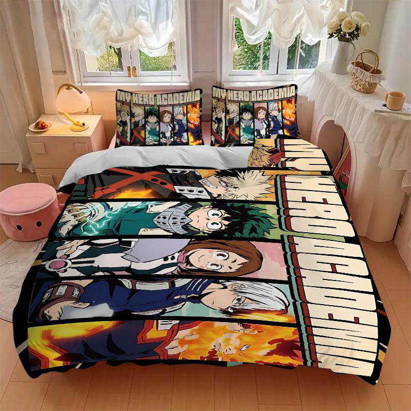 Heroic Adventures Printed 3pcs Bedding Set Soft Microfiber 1 Duvet Cover And 2 Pillowcases Home Bedroom Decor Xmas Gift K1598