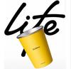 Xiaomi Life Ultra Yellow 304 Stainless Steel Drinking Cup 350ML Single-layer Rolled Edge Beer Outdoor Car Stacked Cold Drink Cup