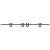 Sliding Door Hardware Set 366 cm Steel Black