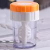 1pc Contact Lenses Cleaner Device Manually Rotatable Type Portable Contact Lens Beauty Pupil Storage Cleaning Container Tools