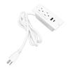 Conference Recessed Power Strip Table Socket Furniture Outlet PD 20W Fast Charging 2 USB Ports 1.5m Cord