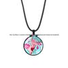 Alien Stage Anime Pendant Necklace with Time Gem on Black Rope Chain