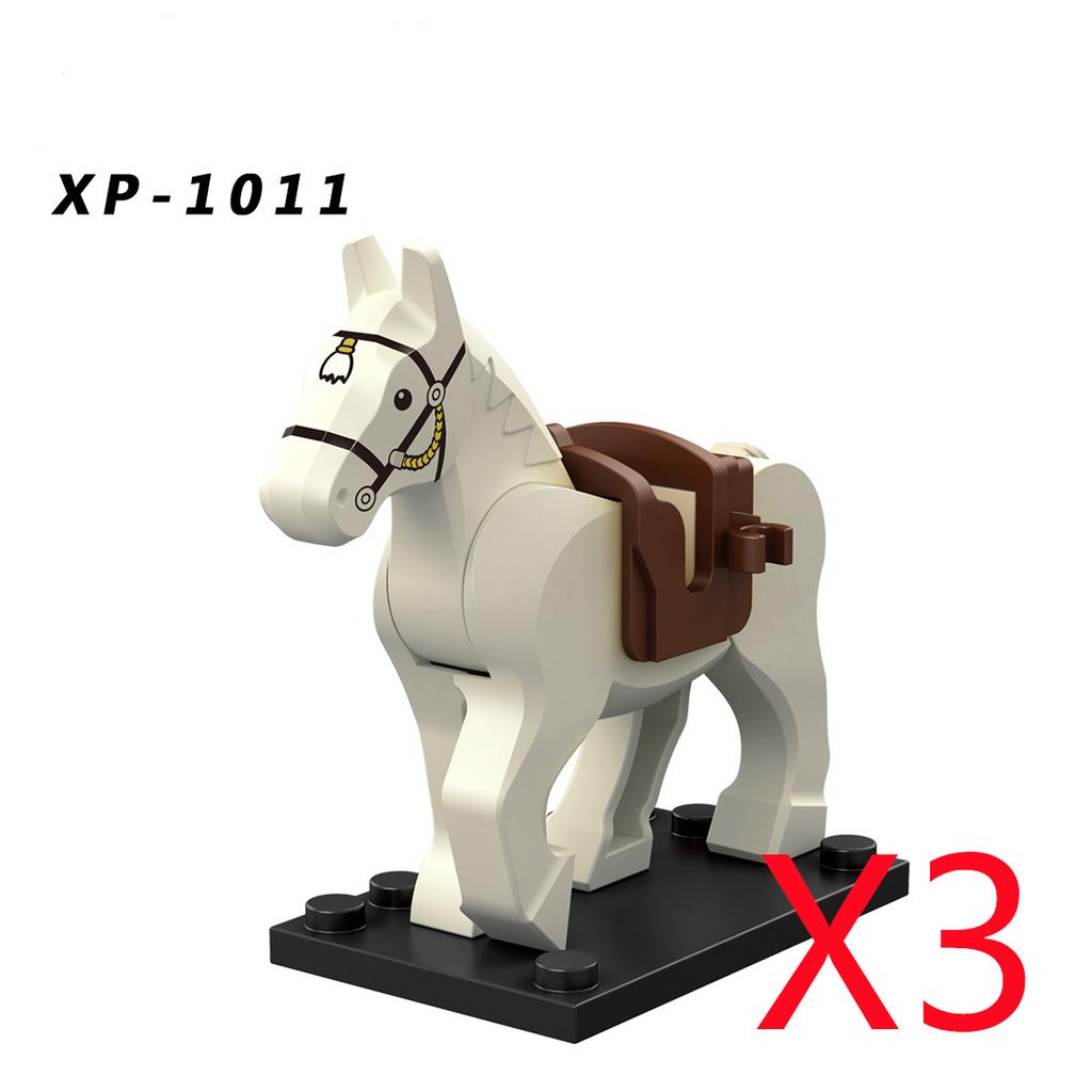 Military Building Blocks Medieval Solider Knights Equipments Mount War-Horse Wolf Flag Vests Shields Fiery Dragon Mini Blocks