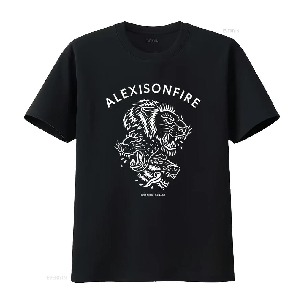 Alexisonfire Animal Print T Shirt Summer Longsleeve Holiday Birthday Christmas Zipper SweaT vintage Washed Stylish Stretched