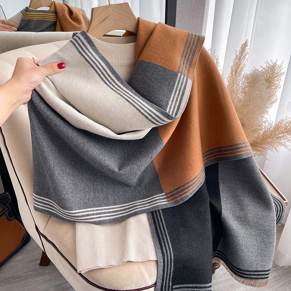 Neuer Luxus-Winter-Schal Damen Kaschmir Warm Paschmina Schal Damen Schals Wickel Dick Weich Bufanda Poncho Schals Hijab