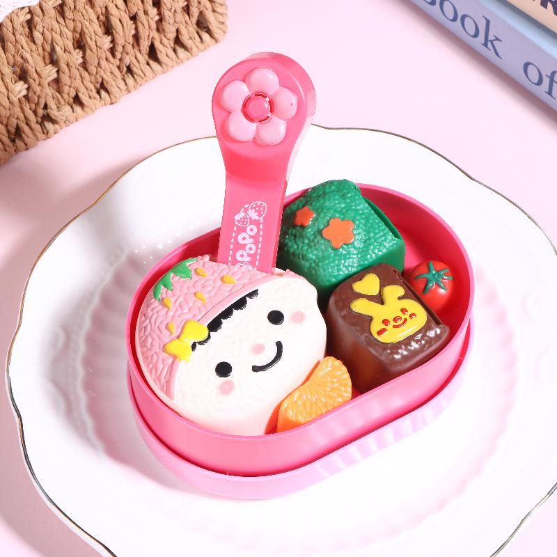 Kawaii Bento Jelly Pudding Food Toy Kit Simulation Food Feeding Toy Dollhouse Mini Kitchen Foods Kid Pretend Play Toy