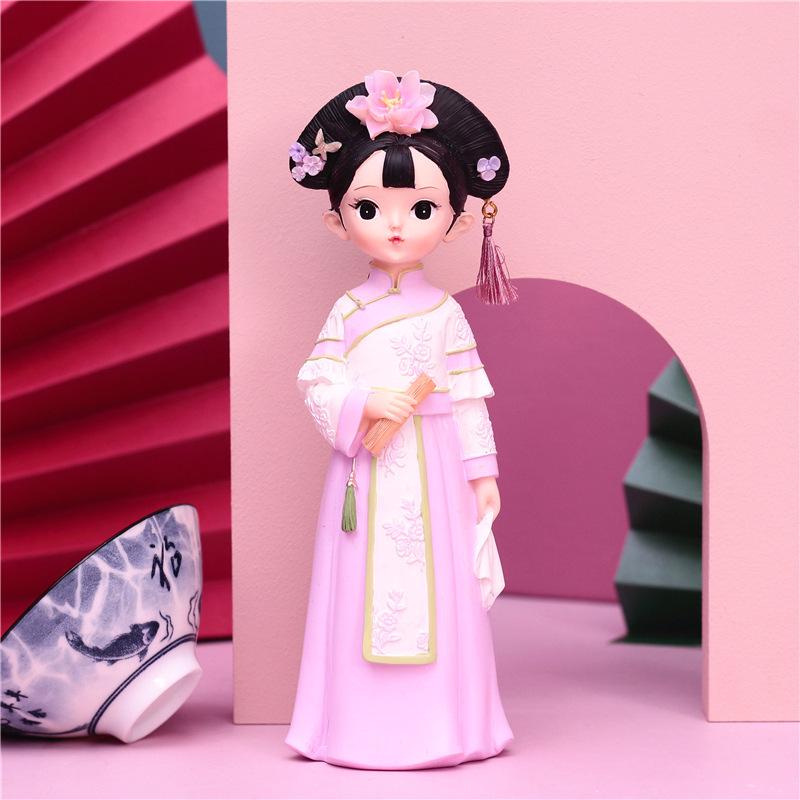 Şarap Dolabı ve Oturma Odası İçin Yaratıcı Retro Prenses Figür Dekorasyonu