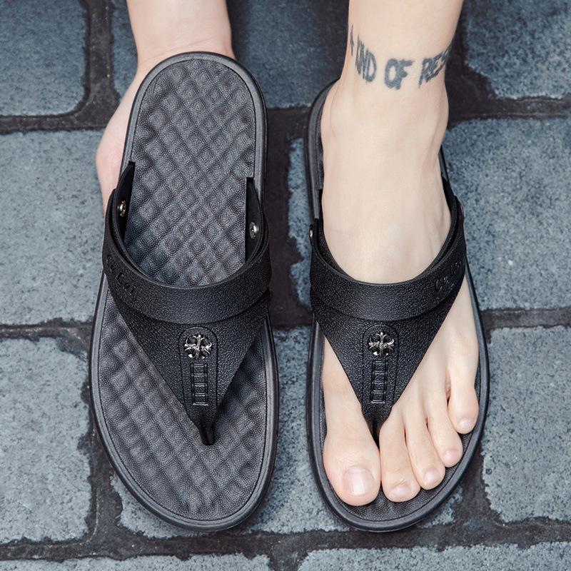 Flip-flops summer wear non-slip sandals personalized pinch feet Vietnamese slippers driving dual-purpose beach sandals